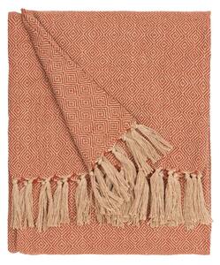 Furn Dessa Woven Outdoor Throw 130cm x 180cm Terracotta