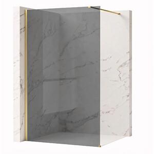Shower screen Rea Flexi Grey / Brush Gold 80