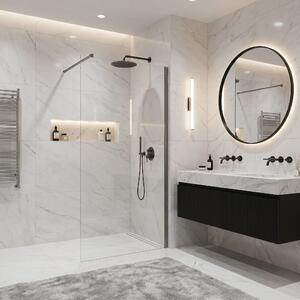 Shower screen Rea Flexi Transparent / Titan 90
