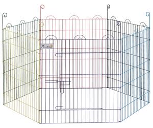 PawHut Pet Playpen: Six-Panel Crate with Door, Versatile for Indoor & Outdoor Use, Easy Assembly Aosom UK