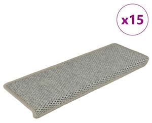 Stair Mats Self-adhesive Sisal-Look 15 pcs 65x21x4 cm Green