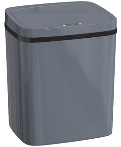 HOMCOM 15L Sensor Bin, Automatic Touchless Kitchen Bin, Easy Clean, Battery Operated for Home Office, Bedroom, Bathroom, Grey