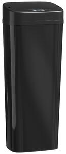 HOMCOM 50L Stainless Steel Sensor Bin - Black