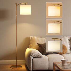 HOMCOM LED Floor Lamp with Remote Control - Gold Tone
