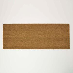 Homescapes Plain Coir Double Door Mat Runner 120 x 45 cm