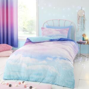 Catherine Lansfield Ombre Rainbow Clouds Duvet Cover Bedding Set Pastel