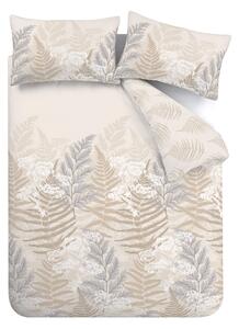 Catherine Lansfield Floral Foliage Duvet Cover Bedding Set Natural