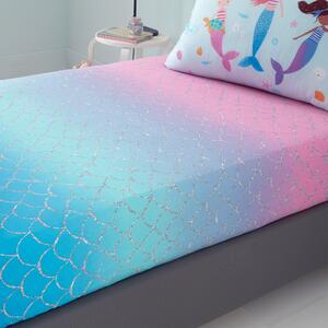 Catherine Lansfield Mermaid Bed Linen Fitted Sheet Pink