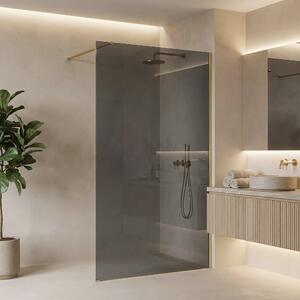 Shower screen Rea Flexi Grey / Brush Gold 120