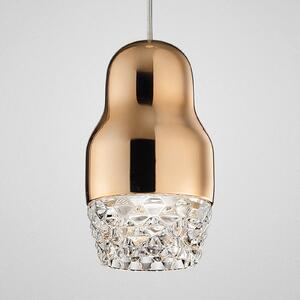 Axo Light One-bulb LED hanging light Fedora rose gold