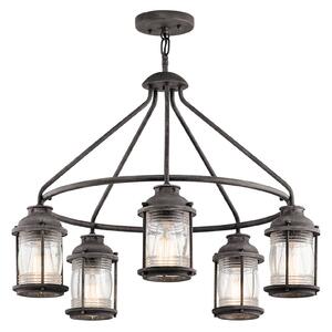 KICHLER Ashland Bay hanging lamp in weathered zinc look