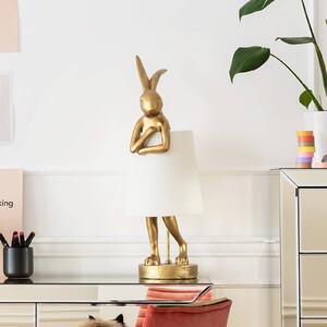 KARE Animal Rabbit table lamp gold/white