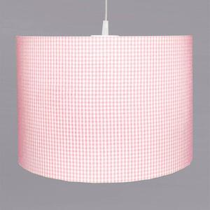 Waldi-Leuchten GmbH Pretty pink Vichy check hanging light