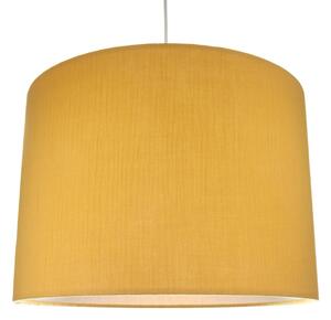 Waldi-Leuchten GmbH Musselin hanging light, mustard yellow lampshade