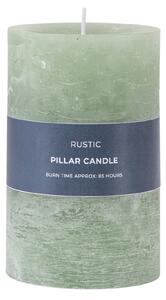 Rustic Pillar Candle Sage (Green)