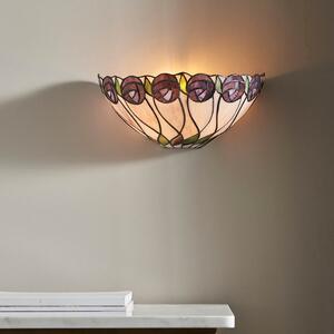 Hinton Tiffany Glass Wall Light In Multicolour