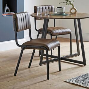 Rhys Set of 2 Dining Chairs, Faux Leather