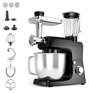 Costway 3 in 1 Electric Food Stand Mixer with Dough Hook and Mixing Bowl-Black