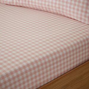 Portloe Gingham Woven Cotton Fitted Sheet