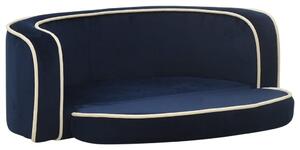 Foldable Dog Sofa Blue 73x67x26 cm Plush Washable Cushion