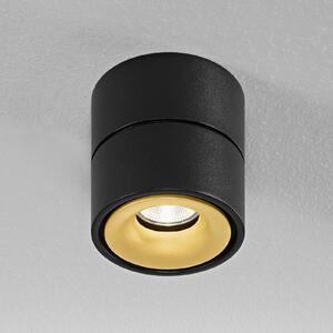 Egger Licht Egger Clippo LED downlight, black/gold, 2,700 K