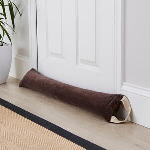 Velvet Draught Excluder Bitter Chocolate (Brown)