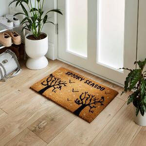 Spooky Season Coir Outdoor Doormat Natural