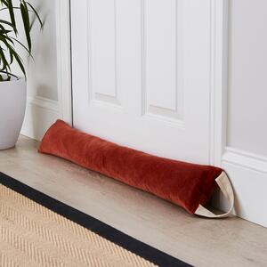 Velvet Draught Excluder Terracotta