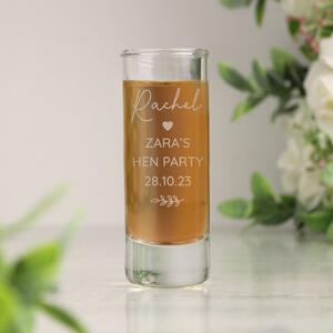 Personalised Botanical Shot Glass Clear