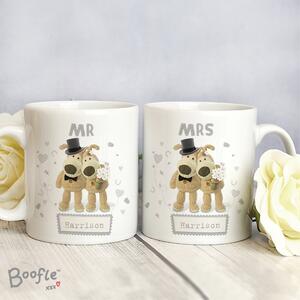 Personalised Set of 2 Boofle Wedding Couple Mug White