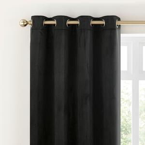 Isla Ultra Blackout Eyelet Curtains Black