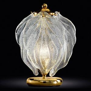 Novaresi Exclusive glass table lamp Foglie, Murano glass