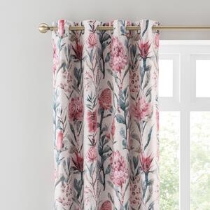 Cassia Pink Eyelet Curtains Pink