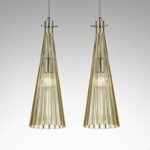 Selène Costa Rica pendant light, 2-bulb, amber