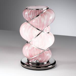 Siru Orione table lamp with stainless steel, pink