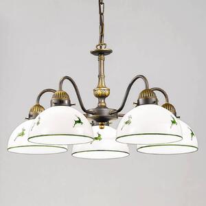 Austrolux Nonna hanging light, white and green