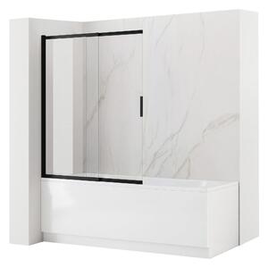 Sliding bathtub screen REA Dario Black 100