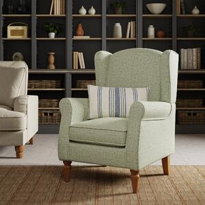 Oswald Self Assembly Herringbone Chair Green