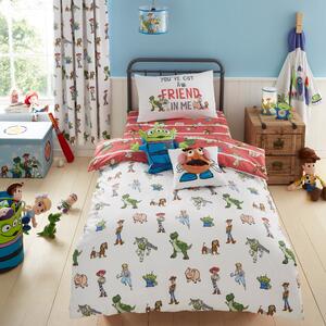 Disney Toy Story Duvet Cover and Pillowcase Set White, Green and Brown