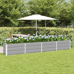 Modenza 320 x 45cm Garden Steel Planter In Light Grey