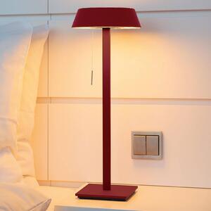 OLIGO Glance LED table lamp matt red