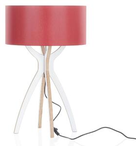 HELL Body table lamp, wood, red
