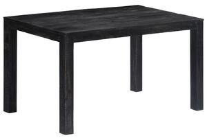 Dining Table Black 140x80x76 cm Solid Mango Wood