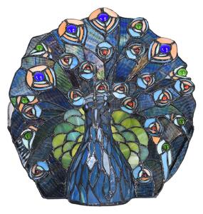 Clayre&Eef 5LL-6044 peacock table lamp,Tiffany style
