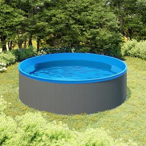 Splasher Pool with Hanging Skimmer and Pump 350x90 cm Grey