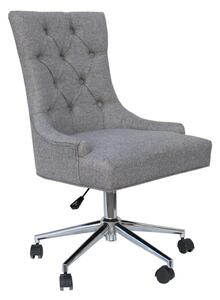 Jikon Light Grey Winged Button Back Office Chair