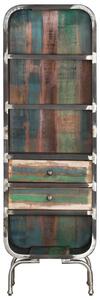 Highboard Multicolour 40x30x126 cm Solid Wood Reclaimed