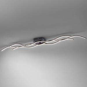 Leuchten Direkt Wave LED ceiling lamp 3,000 K 137.5 x 16 cm black