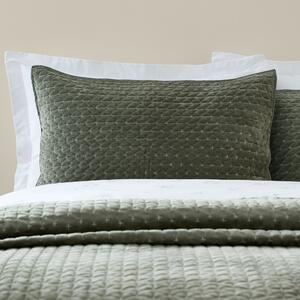 Bianca Attica Velvet Pillow Protector Green
