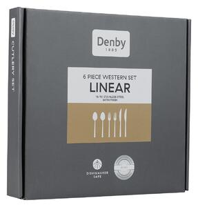 Linear Champagne 6 Piece Cutlery Set -